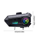 Σετ 2 τεμαχίων. Ασύρματα ακουστικά κράνους μοτοσικλέτας Bluetooth με αμφίδρομη ενδοεπικοινωνία και έξυπνη ακύρωση θορύβου