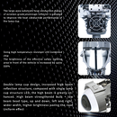 Σετ 2 τεμαχίων μεγεθυντικών φακών διόδων Bi-LED για προβολείς χαμηλής και υψηλής δέσμης 2,5 ιντσών 80W 7000lm 12V