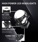 Σετ μεγεθυντικών φακών διόδων Bi-LED 2 τεμαχίων για χωνευτούς προβολείς χαμηλής και υψηλής δέσμης 3 ιντσών 120W 8000lm 12V +500% φωτεινότητα