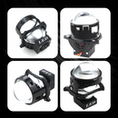 Σετ μεγεθυντικών φακών διόδων Bi-LED 2 τεμαχίων για χωνευτούς προβολείς χαμηλής και υψηλής δέσμης 3 ιντσών 120W 8000lm 12V +500% φωτεινότητα