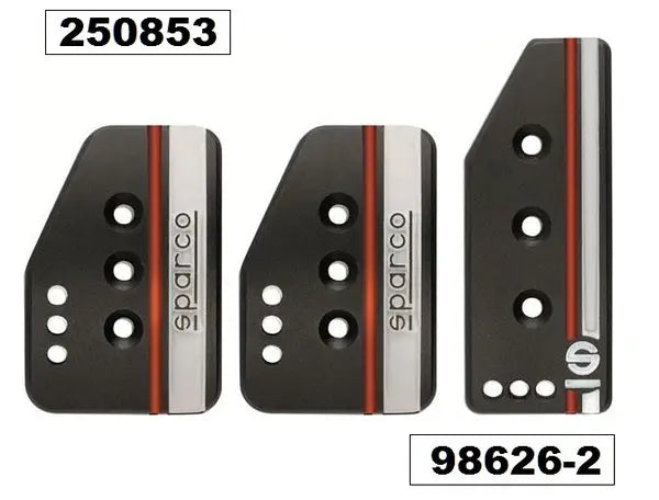 Педали Sparco - Черни с червено -98626-2 - Avtozona