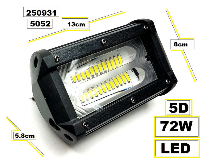 ХАЛОГЕН LED 72w 5D лупа (1бр.) -5052 - Avtozona