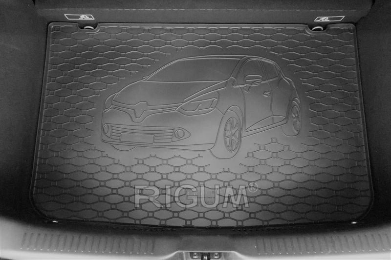 Гумена стелка Rigum за багажник за Renault Clio хечбек (2018+) с щампа на автомобила