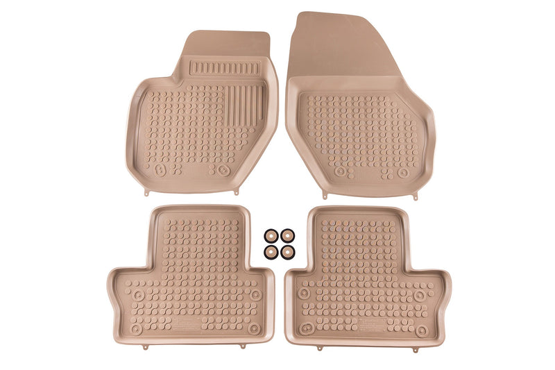 Гумени стелки Rezaw-Plast за Volvo V60 (2011–2018) – 4 части, бежови