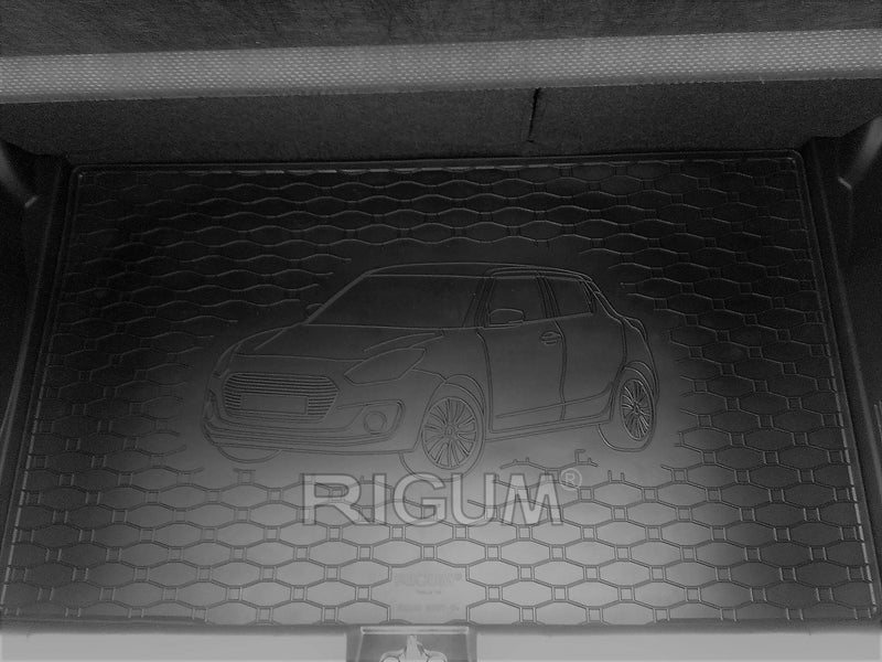 Гумена стелка за багажник Rigum за Suzuki Swift хечбек (2017+) с 3D щампа