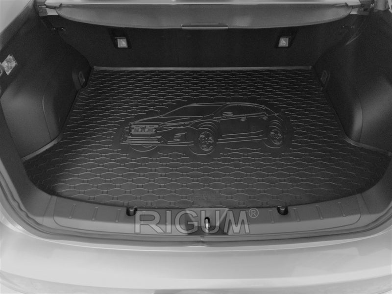 Гумена стелка за багажник Rigum за Subaru Impreza e-BOXER, XV e-BOXER (2020+) с 3D щампа