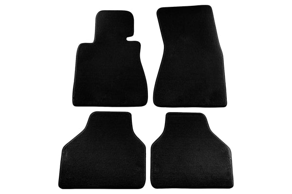 Мокетни стелки Petex за BMW Серия 7 E65 (2002–2008) Style, къса база, 4 части, черни, захват B204