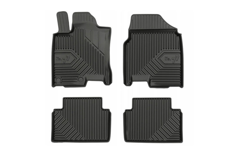 2.5D Гумени стелки Frogum №77 за Nissan Qashqai (2006–2013), 4 части, черни