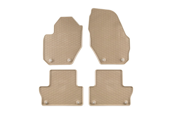 Гумени стелки Geyer&Hosaja за Volvo XC60 (2008+), 4 части, бежови