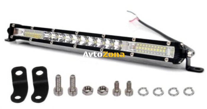 33 см LED Лед Диоден Бар 4500 lm 90W Ултра Тънък 12-24V Комбинирана Combo - Flood и Spot Светлина - Avtozona