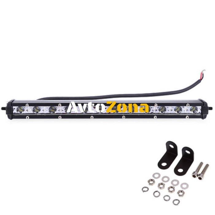 34 См Мощен LED бар с насочена Spot светлина 36W 12 LED 12V 24V АТВ Джип 4х4 Offroad Камион - Avtozona