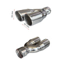 Διπλή απόληξη εξάτμισης - 57/52 mm