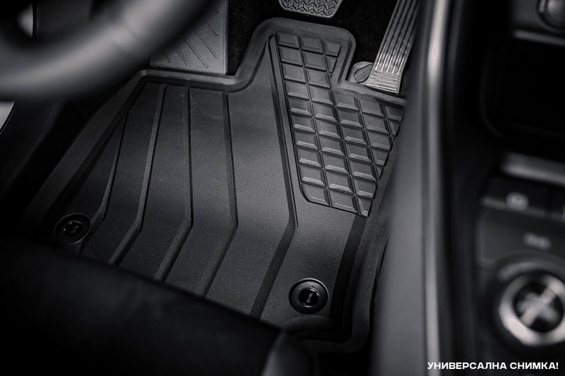 3D Гумени стелки SPARTline за Audi Q5 (2017 +), 4 части – Черни