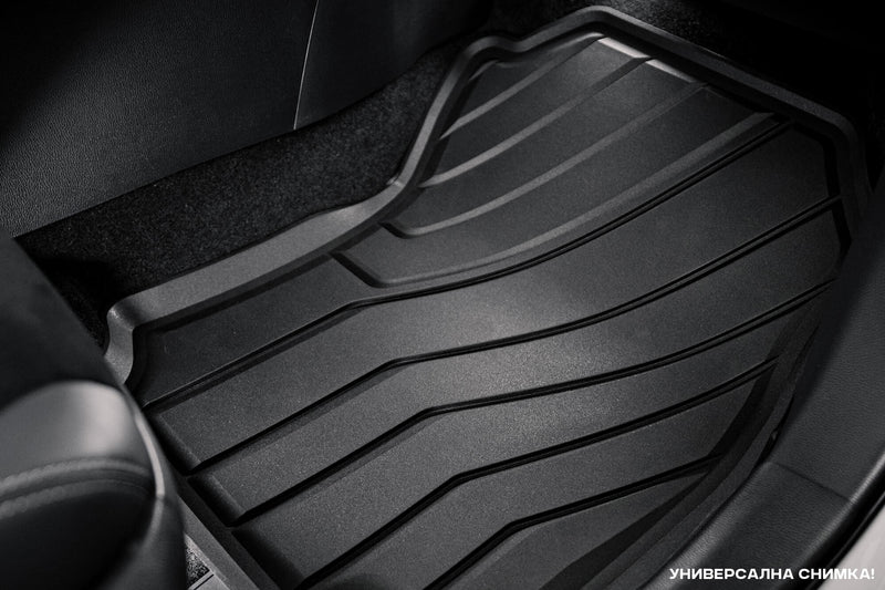 3D Гумени стелки SPARTline за Audi Q5 (2017 +), 4 части – Черни