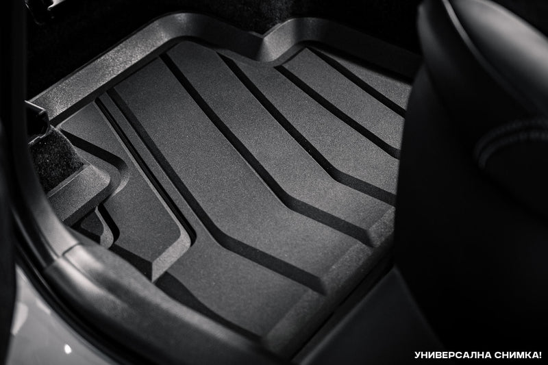 3D Гумени стелки SPARTline за Audi Q5 (2017 +), 4 части – Черни