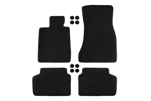 Мокетни стелки Petex за BMW Серия 7 G11 (2015+) Style, къса база, 4 части, черни, захват B188