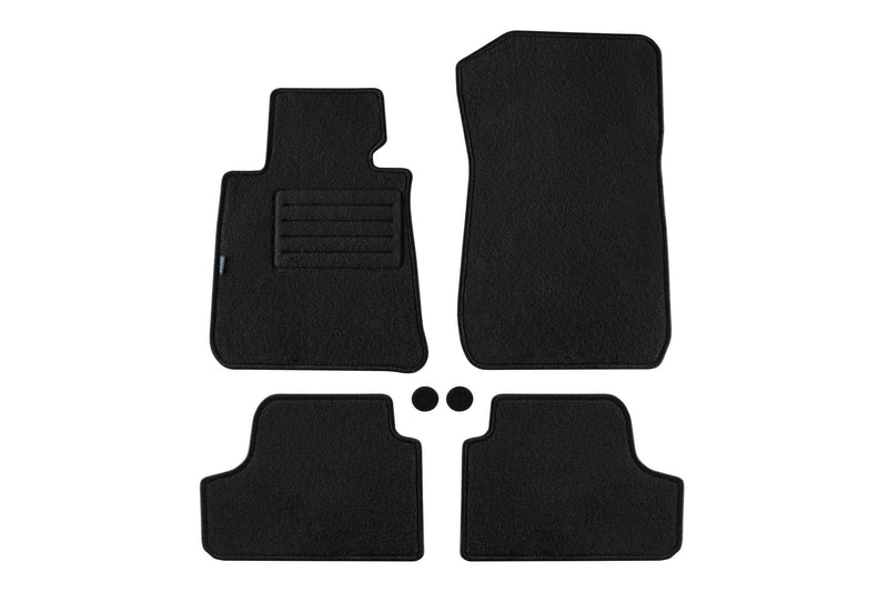 Мокетни стелки Petex за BMW Серия 3 E93 Кабрио (2007–2014) Rex, 4 части, черни, захват B172