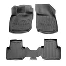 3D гумени стелки Stingray за Volkswagen Tiguan III (2024+), 4 части, черни