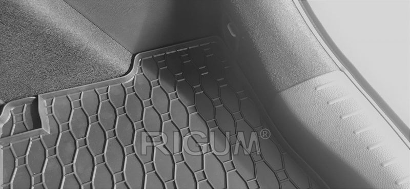 Гумена стелка за багажник Rigum за Honda Jazz Hybrid (2020+) с щампа на автомобила