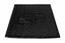 Гумена стелка Rigum за багажник за Ford Focus хечбек (2018+) с щампа на автомобила, черна