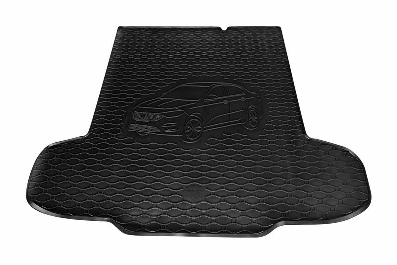Гумена стелка за багажник Rigum за Fiat Tipo седан (2016+)  с 3D щампа, черна