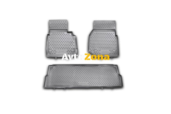 3D Гумени стелки за LAND ROVER Defender 110 5D (2007 + ) 3 pcs. - Avtozona