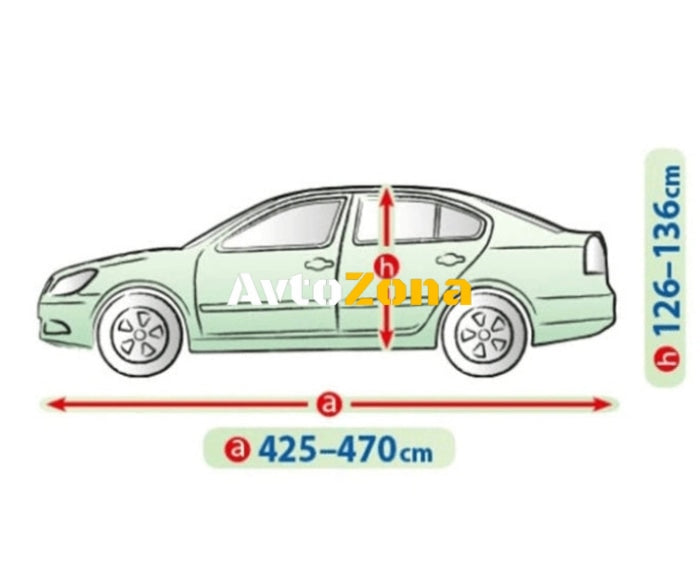 Покривало размер L за седан сиво Kegel серия Mobile - Avtozona