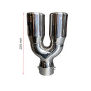 Διπλή απόληξη εξάτμισης - 57/52 mm