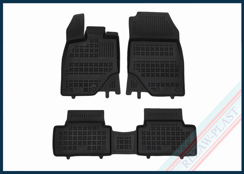 Гумени стелки Rezaw-Plast за Peugeot e-3008 BEV (2024+), 3 части, черни