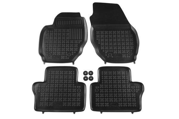 Гумени стелки Rezaw-Plast за Volvo V70 (2007–2016), 4 части, черни