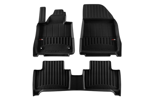 3D Гумени стелки Frogum за Volvo EX30 (2023+), 3 части, черни