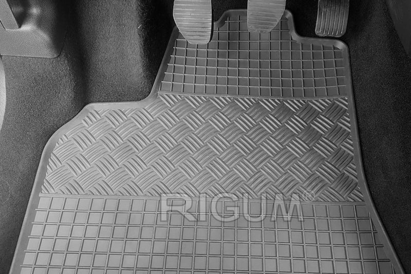 Гумени стелки Rigum за Peugeot Partner (2008–2018), предни, 2 части, черни