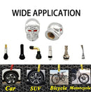 4бр хромирани капачки за вентили на гуми - череп - Avtozona