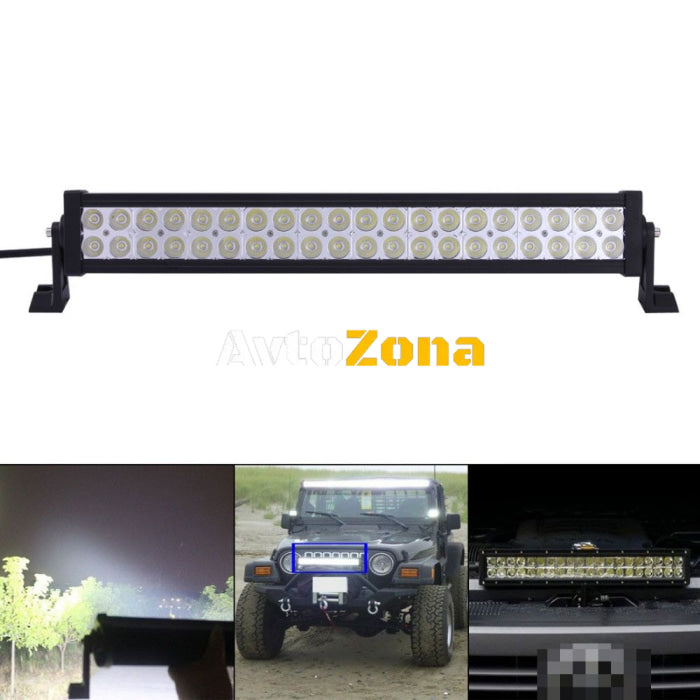 56 См Мощен LED бар 120W 40 LED 12V 24V АТВ Джип 4х4 Offroad Камион - Avtozona