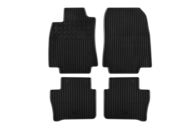 Гумени стелки Rigum за Nissan Tiida хечбек/седан (2007+), 4 части, черни