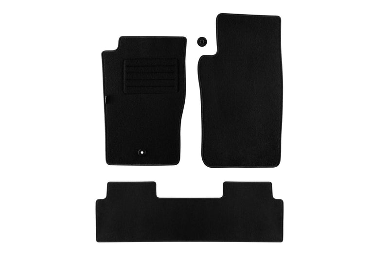Мокетни стелки Petex за Nissan Patrol Y61 (1998–2009) Rex – дълга база, 3 части, черни