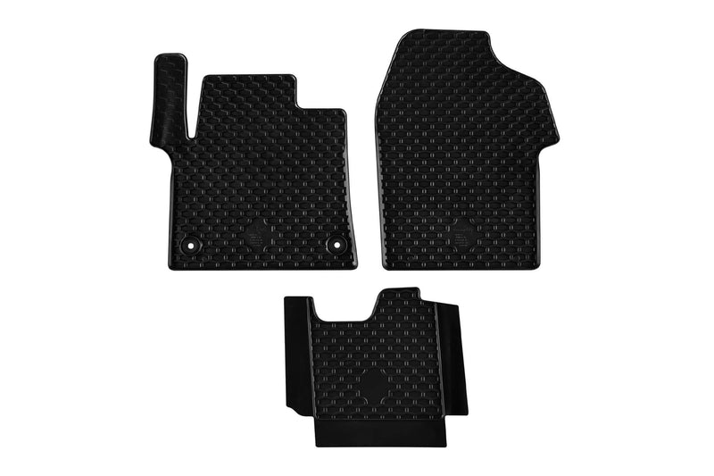 Гумени стелки Gumarny Zubri за Peugeot Expert (2016+) – с кръгли отвори, 3 части, черни