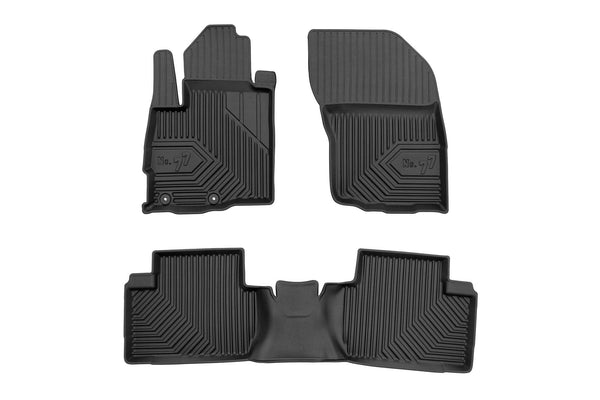 2.5D Гумени стелки Frogum № 77 за Mitsubishi Outlander (2006–2012), 3 части, черни