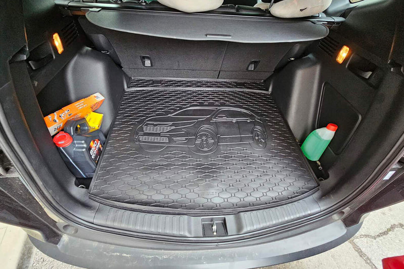 Гумена стелка за багажник Rigum за Honda CR-V и CR-V Hybrid (2018-2022) с щампа на автомобила