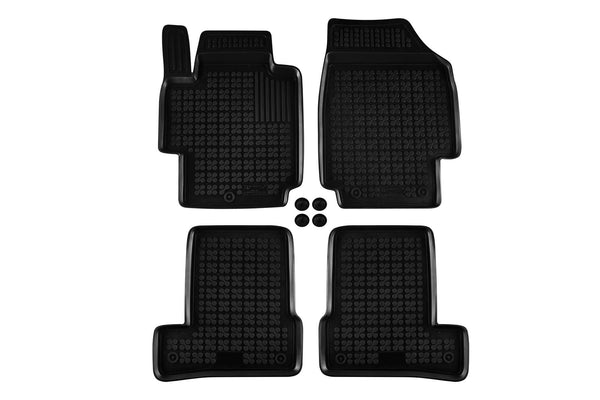 Гумени стелки Rezaw-Plast за Nissan Micra (2002–2007), 4 части, черни