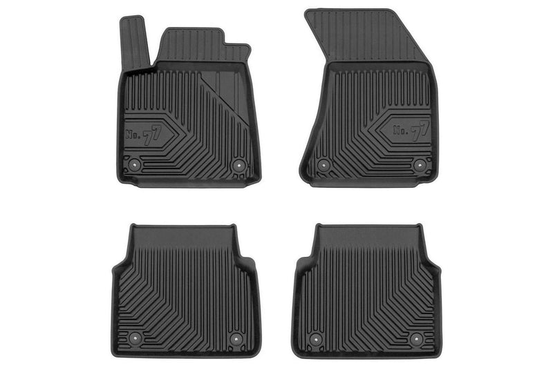 2.5D Гумени стелки Frogum №77 за Audi A8 D4 (2009–2017) къса база, 4 части, черни
