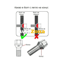 Секретни болтове за джанти - (14мм х 1.25мм L28мм) - Avtozona