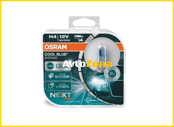 Халогенна крушка Н4 - Osram COOL BLUE INTENSE NEXT GEN - 2бр. блистер - Avtozona