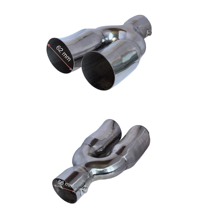 Διπλό ακροφύσιο εξαγωγής - 56/62 mm