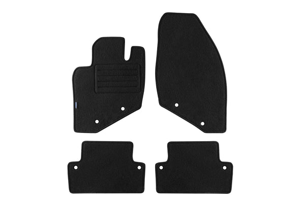 Мокетни стелки Petex за Volvo S60 (2000–2010), Rex, 4 части, черни, захват B158