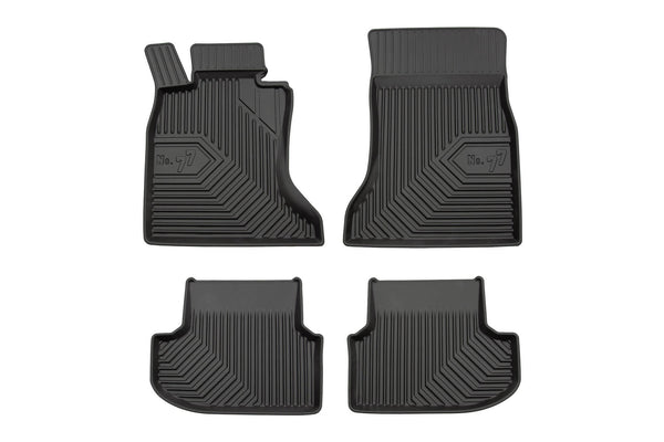 2.5D Гумени стелки Frogum №77 за BMW Серия 5 F10 седан, F11 комби xDrive (2013–2017) – 4 части, черни