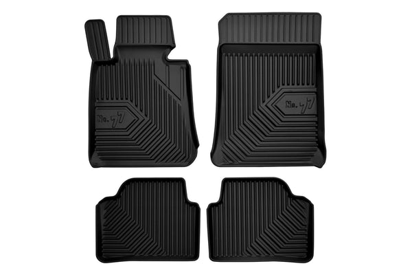 2.5D Гумени стелки Frogum №77 за BMW Серия 3 E90 седан, E91 комби (2004–2011) – 4 части, черни