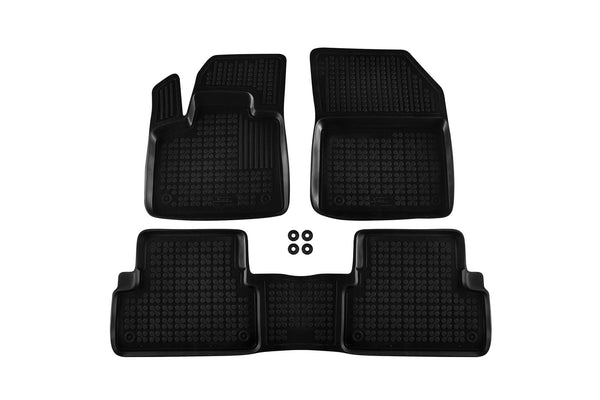 Гумени стелки Rezaw-Plast за Peugeot 3008 (2016+), 3 части, черни