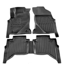 3D гумени стелки Stingray за Toyota Hilux VIII Crew Cab (2015+), 5 части, черни