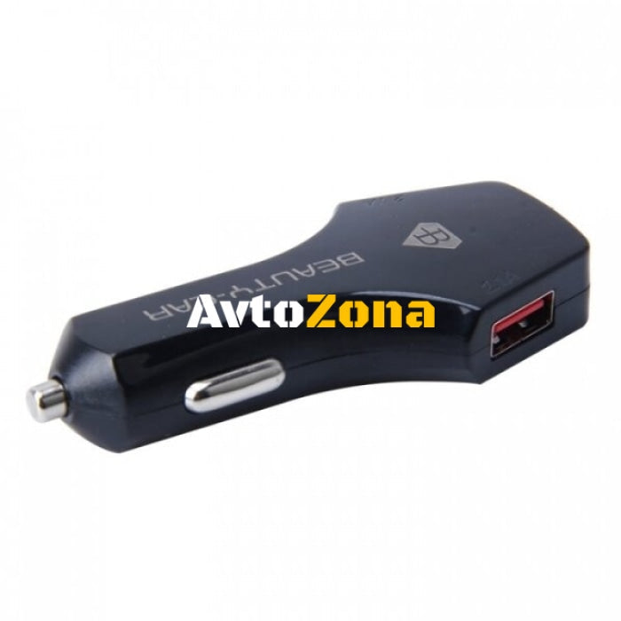 USB зарядно с 2 порта и LED индикатор - Avtozona